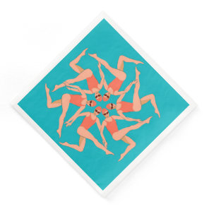 Swimmers - Synchronized Swimming   Paper Dinner Napkins