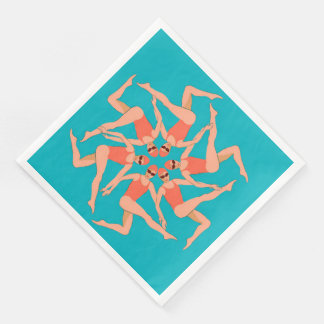 Swimmers - Synchronized Swimming Paper Dinner Napkins
