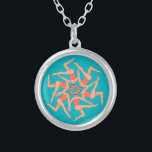 Swimmers - Synchronized Swimming   Silver Plated Necklace<br><div class="desc">Artistic swimmers performing a synchronized choreographed routine. Swimmers - digital drawing. A gift for swimming lovers,  swimming team,  swimming coach ... </div>