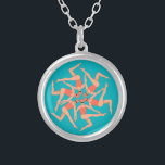 Swimmers - Synchronized Swimming   Silver Plated Necklace<br><div class="desc">Artistic swimmers performing a synchronized choreographed routine. Swimmers - digital drawing. A gift for swimming lovers,  swimming team,  swimming coach ... </div>