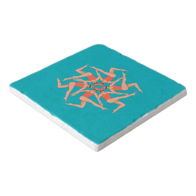 Swimmers - Synchronized Swimming  Trivet (Corner)