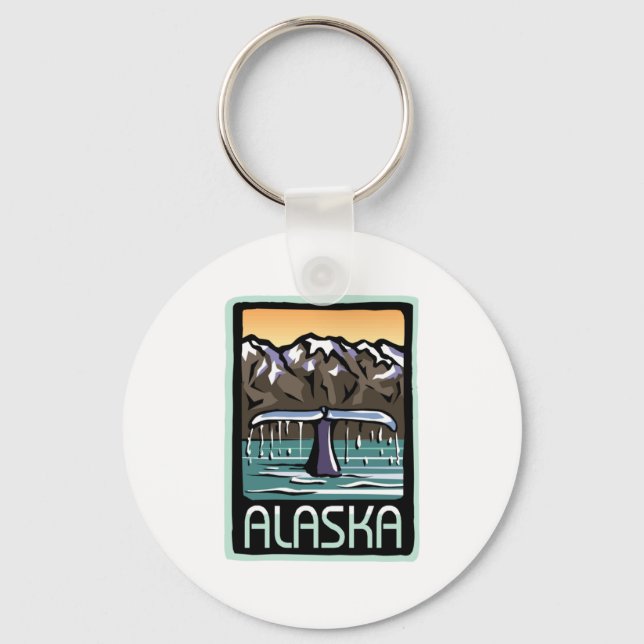 Swimmin' in Alaska Keychain (Front)