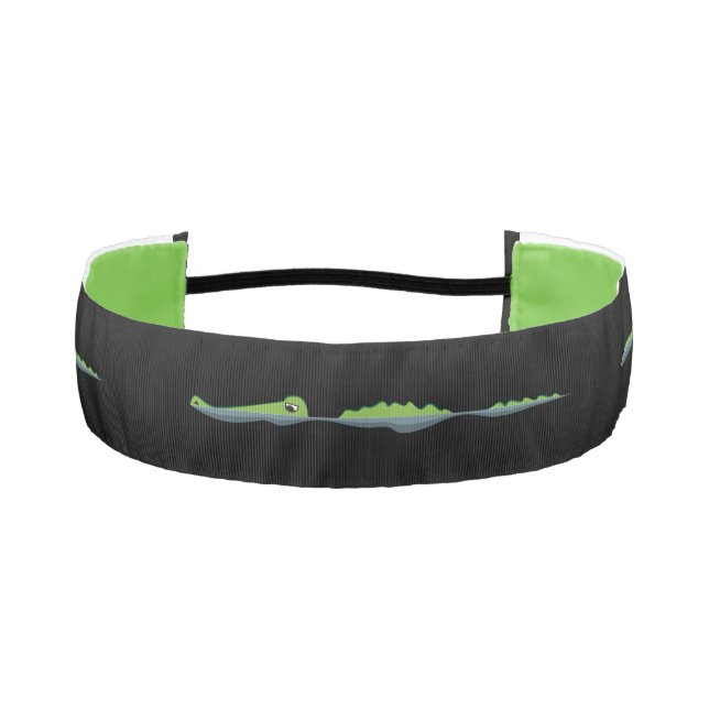 Swimming Alligator Athletic Headband (Front)