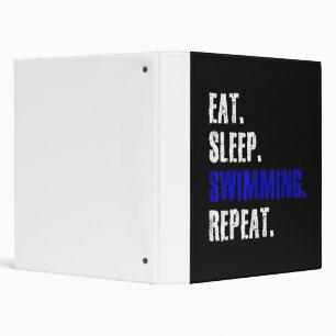 Swimming And Swimmers Design Summer Gift 3 Ring Binder