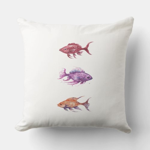 Swimming Around Town Large Throw Pillow