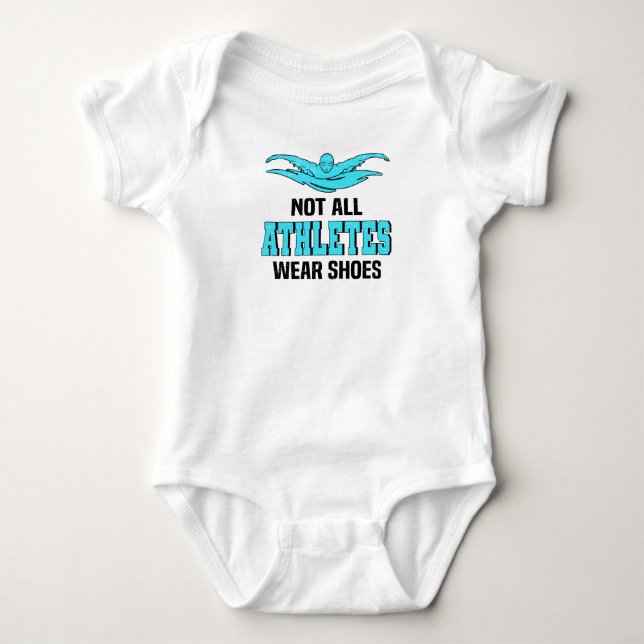 Swimming Association Swimmer Swimming Teacher Baby Bodysuit (Front)