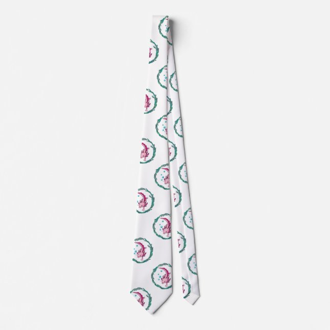 Swimming Axolotl Neck Tie (Front)
