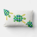 Swimming Baby Sea Turtles Lumbar Pillow at Zazzle