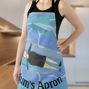 Swimming birthday swimmer sea swim apron