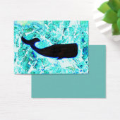 swimming black whale blue (Desk)