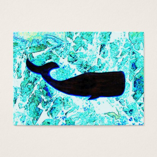 swimming black whale blue (Front)