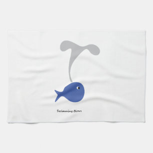 Swimming Blows cool and unique design Kitchen Towel