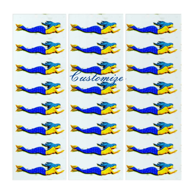 Swimming blue-tail mermaids Thunder_Cove Triptych (Front)