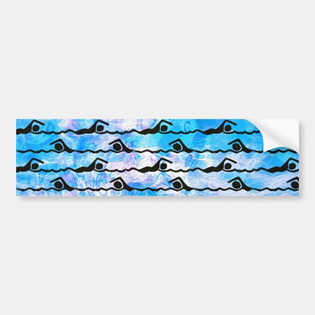 SWIMMING BUMPER STICKER (Front)
