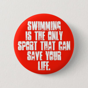 Swimming can save button