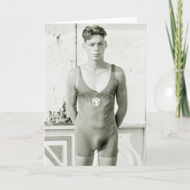 Swimming Champion, 1920s Card (Front)