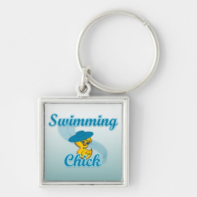 Swimming Chick #3 Keychain (Front)