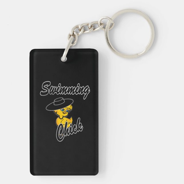 Swimming Chick #4 Keychain (Back)