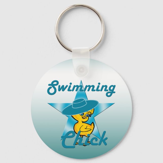 Swimming Chick #7 Keychain (Front)