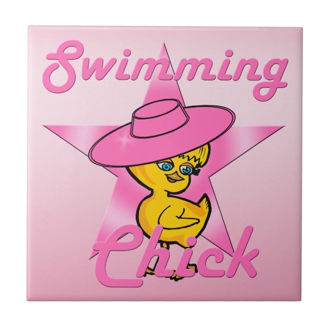 Swimming Chick #8 Tile (Front)