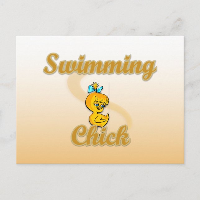 Swimming Chick Postcard (Front)