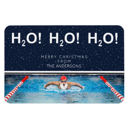 Swimming Christmas Gift Card Magnet