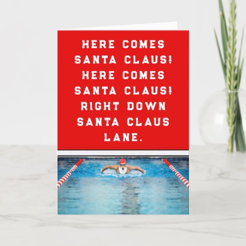 Swimming Christmas Holiday Cards
