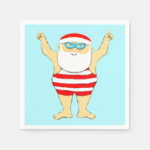 Swimming Christmas Holiday Napkins