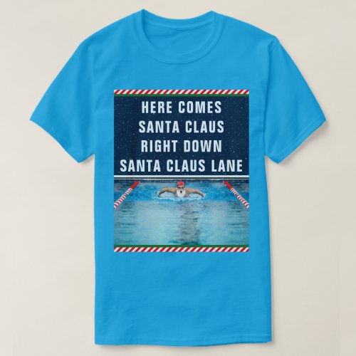 Swimming Christmas T_Shirt