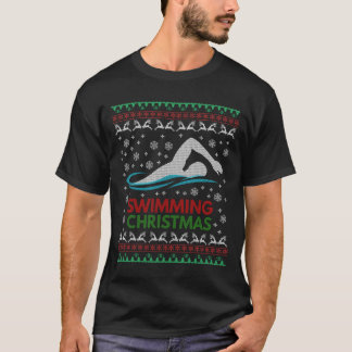 Swimming Christmas T-Shirt