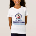 Swimming Club Crest Cute Penguin Kids Pool Party T-Shirt