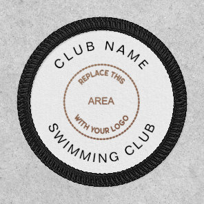 Swimming Club Logo Name Fully Customisable Patch