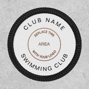 Swimming Club Logo Name Fully Customisable Patch