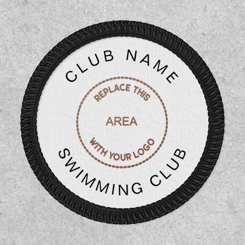 Swimming Club Logo Name Fully Customisable Patch