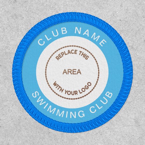 Swimming Club Name Logo Fully Customisable Patch