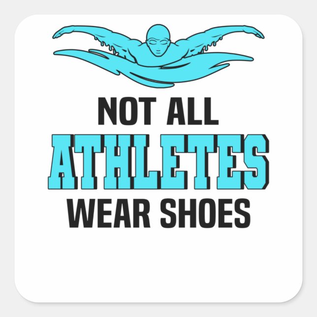 Swimming Club Swimmer Swimming Instructor Square Sticker (Front)