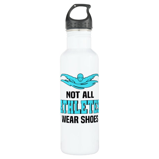 Swimming Club Swimmer Swimming Instructor Stainless Steel Water Bottle (Front)