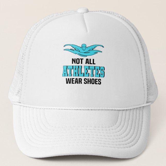 Swimming Club Swimmer Swimming Instructor Trucker Hat (Front)