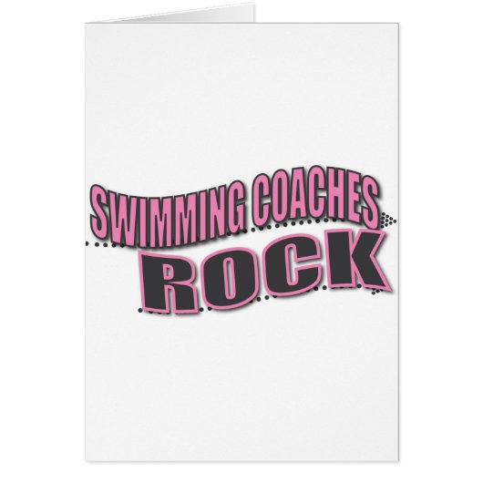 Swimming Coach Gifts Cards (Front)