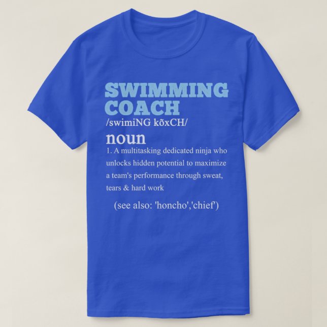 Swimming coach T-Shirt (Design Front)