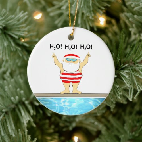 Swimming Collectible Ceramic Ornament