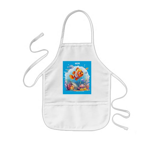 SWIMMING COLORFUL FISHES FOR  KIDS APRON