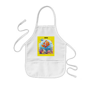 SWIMMING COLORFUL FISHES FOR KIDS' APRON