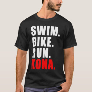 SWIMMING CYCLING RUNNING KONA 2023 TRIATHLETE MENS T-Shirt