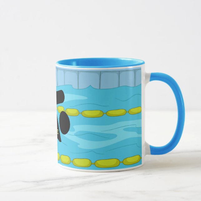 Swimming Design Coffee Mug (Right)
