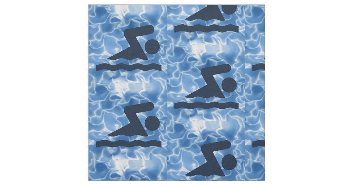 Swimming Design Fabric Zazzle