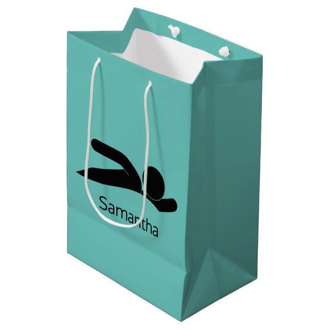 Swimming Design Gift Bag (Front Angled)