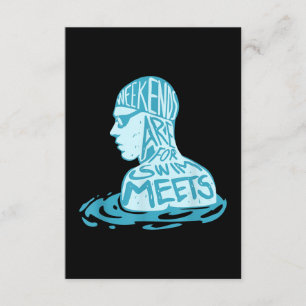 Swimming Design Gift For Swimmer Summer Gift Enclosure Card