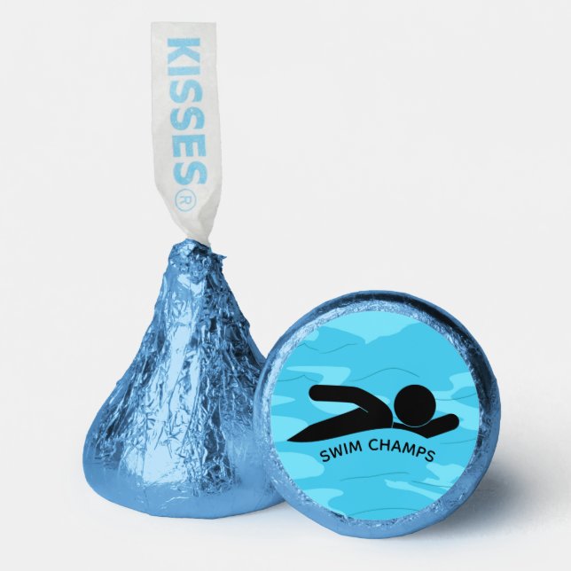 Swimming Design Hershey's Candy Favors (Front)