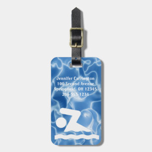 Swimming Design Luggage Tags